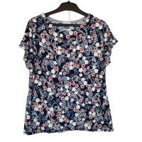 Tunika kimono z okrągłym dekoltem i wzorem w drobne kwiatuszki